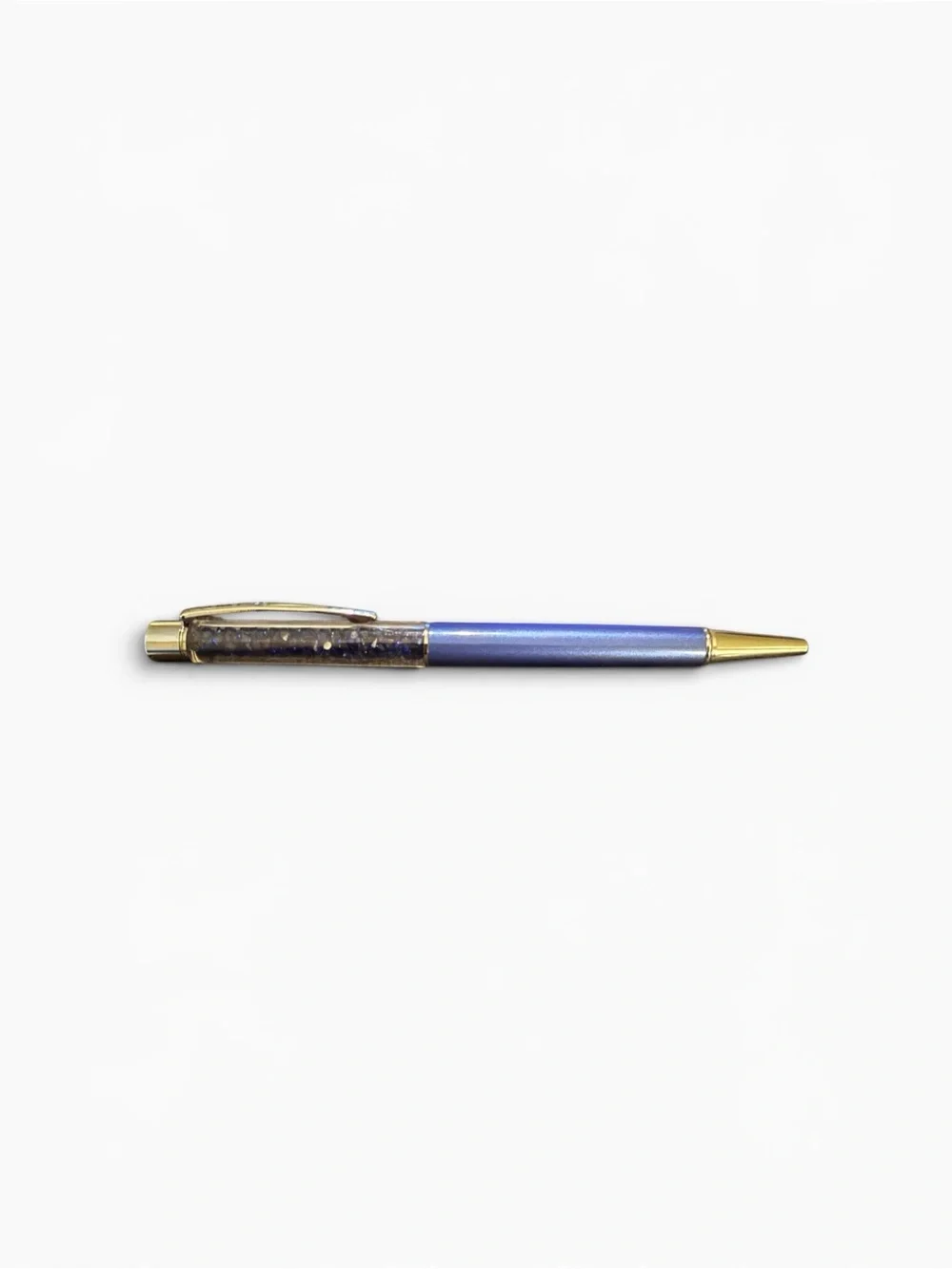 New Blue and Silver Ballpoint Pen with Black 0.7mm Refill